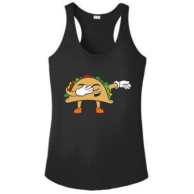 Dabbing Taco Ladies PosiCharge Competitor Racerback Tank