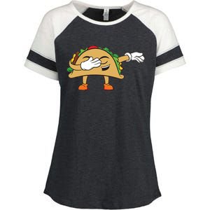 Dabbing Taco Enza Ladies Jersey Colorblock Tee