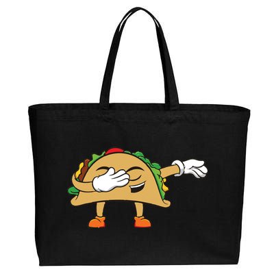 Dabbing Taco Cotton Canvas Jumbo Tote