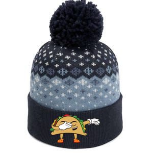 Dabbing Taco The Baniff Cuffed Pom Beanie