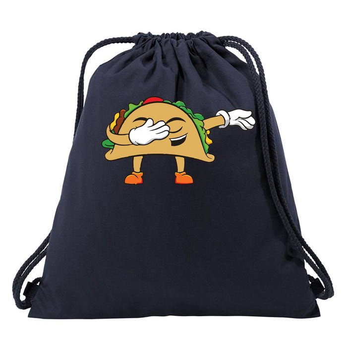 Dabbing Taco Drawstring Bag