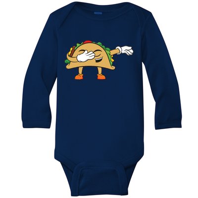 Dabbing Taco Baby Long Sleeve Bodysuit