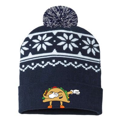 Dabbing Taco USA-Made Snowflake Beanie