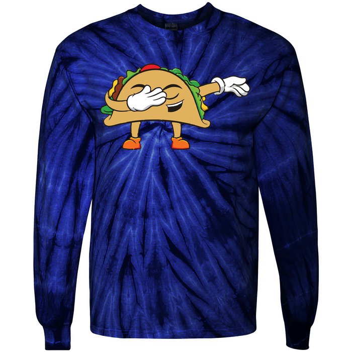 Dabbing Taco Tie-Dye Long Sleeve Shirt