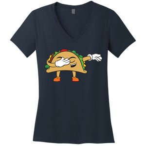 Dabbing Taco Women's V-Neck T-Shirt