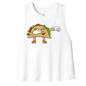 Dabbing Taco Women's Racerback Cropped Tank