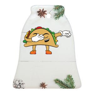 Dabbing Taco Ceramic Bell Ornament