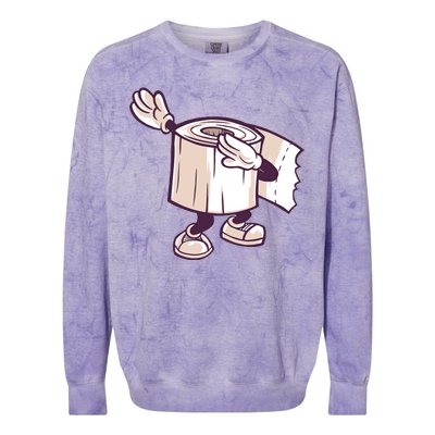 Dabbing Toilet Paper Colorblast Crewneck Sweatshirt