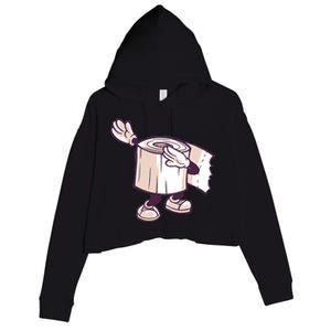 Dabbing Toilet Paper Crop Fleece Hoodie