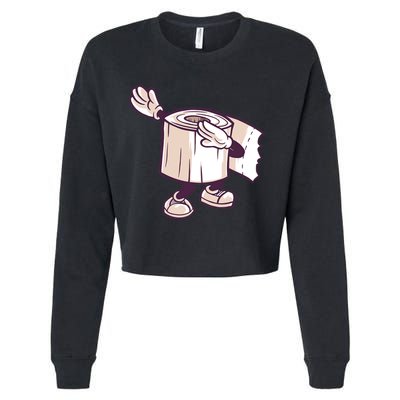 Dabbing Toilet Paper Cropped Pullover Crew