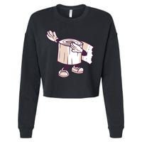 Dabbing Toilet Paper Cropped Pullover Crew