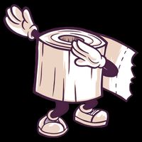 Dabbing Toilet Paper Cropped Pullover Crew