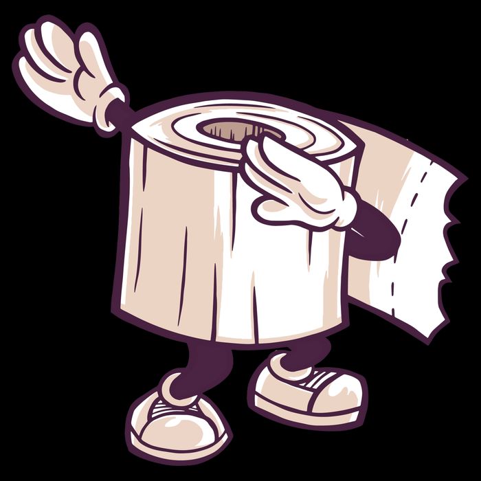 Dabbing Toilet Paper Cropped Pullover Crew