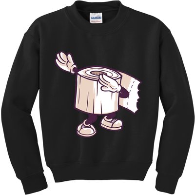 Dabbing Toilet Paper Kids Sweatshirt