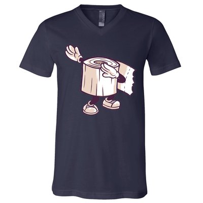 Dabbing Toilet Paper V-Neck T-Shirt