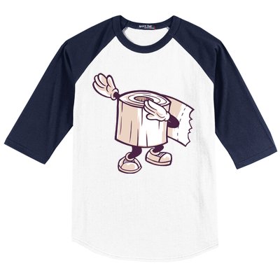 Dabbing Toilet Paper Baseball Sleeve Shirt