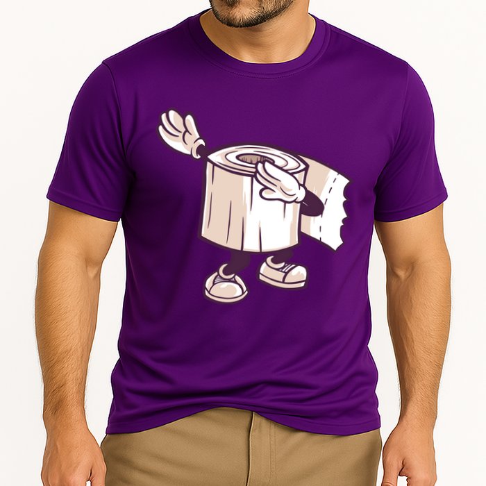 Dabbing Toilet Paper Cooling Performance Crew T-Shirt