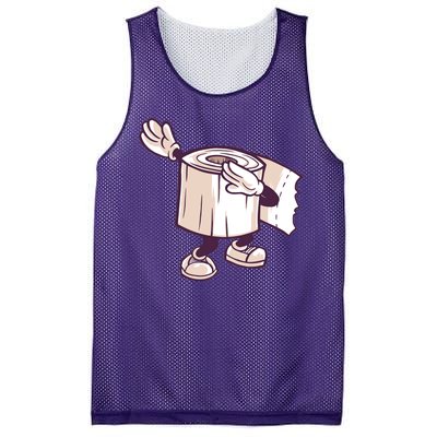 Dabbing Toilet Paper Mesh Reversible Basketball Jersey Tank