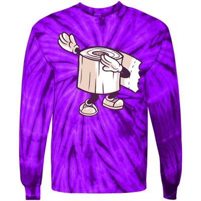 Dabbing Toilet Paper Tie-Dye Long Sleeve Shirt