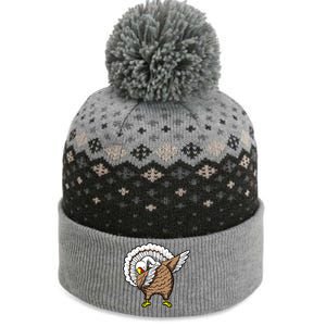 Dabbing Turkey Funny Thanksgiving Day The Baniff Cuffed Pom Beanie