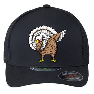 Dabbing Turkey Funny Thanksgiving Day Flexfit Unipanel Trucker Cap