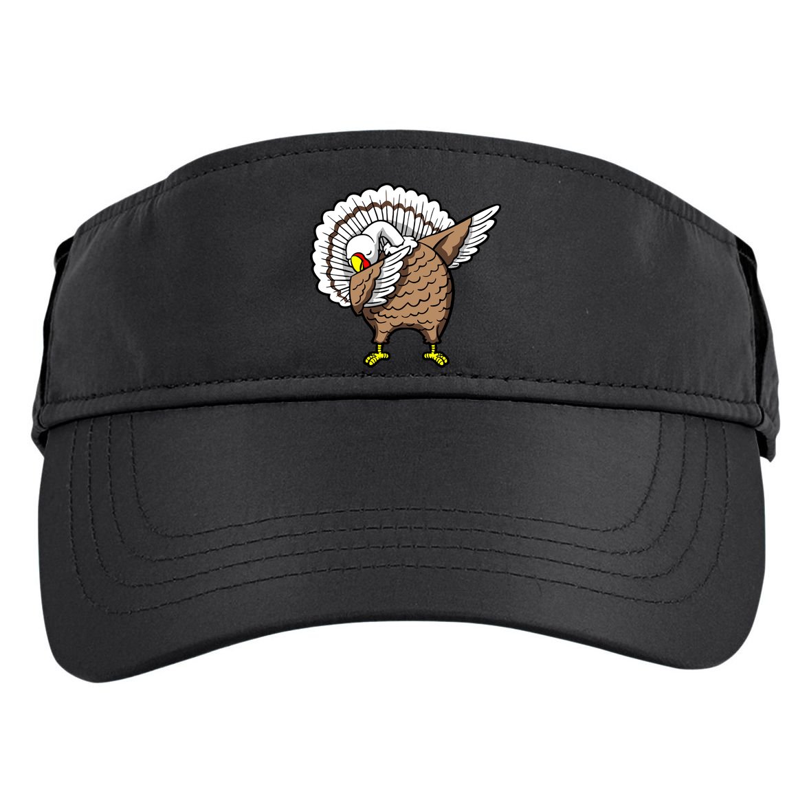 Dabbing Turkey Funny Thanksgiving Day Adult Drive Performance Visor
