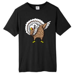 Dabbing Turkey Funny Thanksgiving Day Tall Fusion ChromaSoft Performance T-Shirt