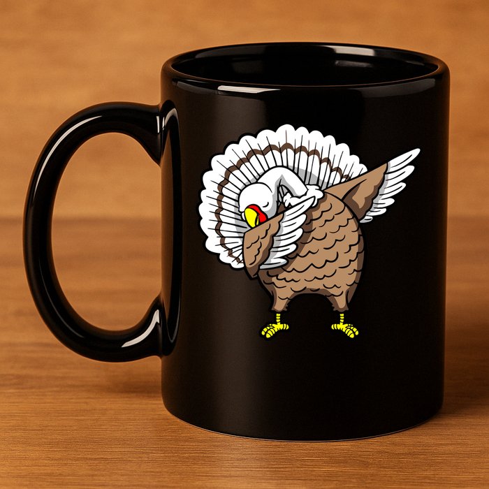 Dabbing Turkey Funny Thanksgiving Day 11oz C Handle Ceramic Mug