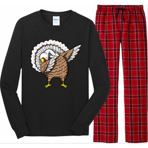 Dabbing Turkey Funny Thanksgiving Day Long Sleeve Pajama Set