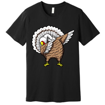 Dabbing Turkey Funny Thanksgiving Day Premium T-Shirt