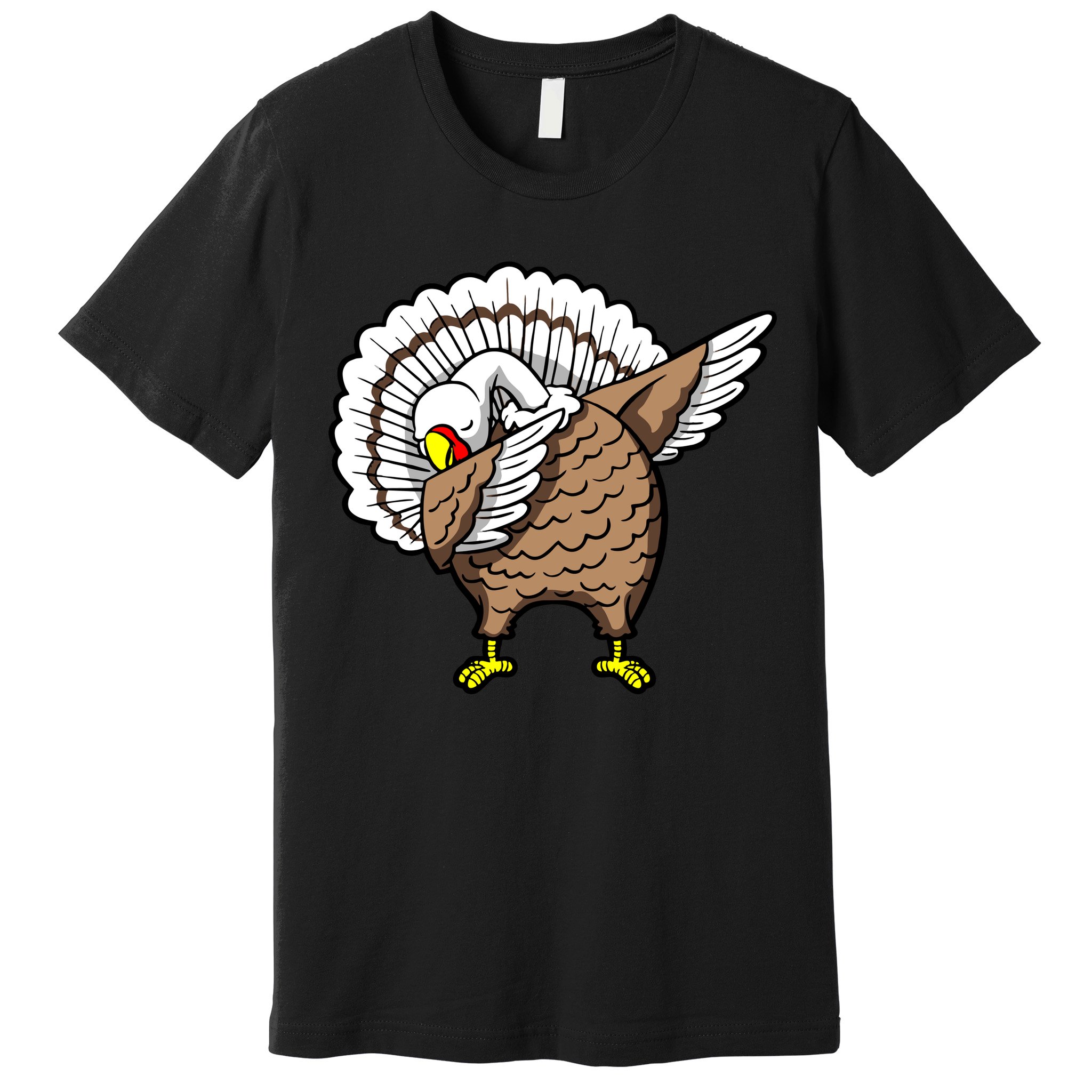 Dabbing Turkey Funny Thanksgiving Day Premium T-Shirt