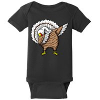 Dabbing Turkey Funny Thanksgiving Day Baby Bodysuit
