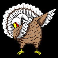 Dabbing Turkey Funny Thanksgiving Day Baby Bodysuit