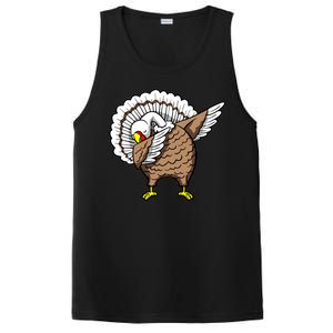 Dabbing Turkey Funny Thanksgiving Day PosiCharge Competitor Tank