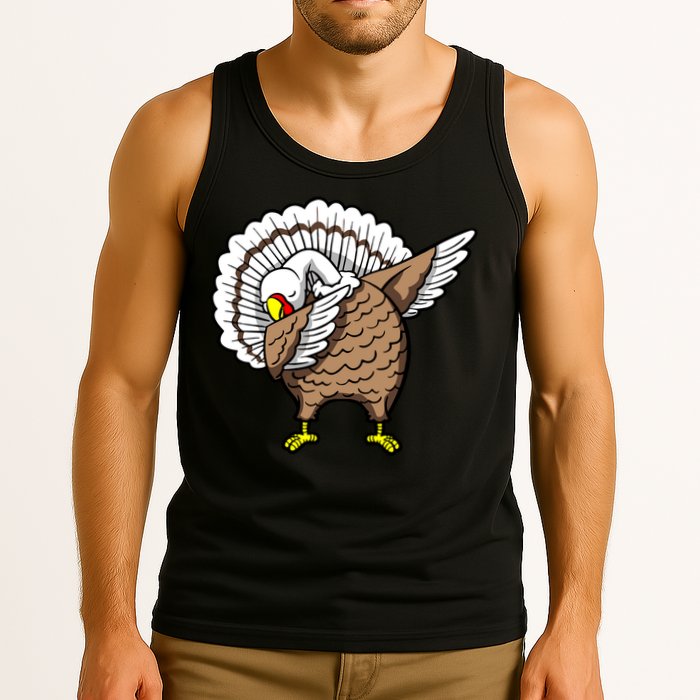 Dabbing Turkey Funny Thanksgiving Day Tank Top