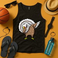 Dabbing Turkey Funny Thanksgiving Day Tank Top