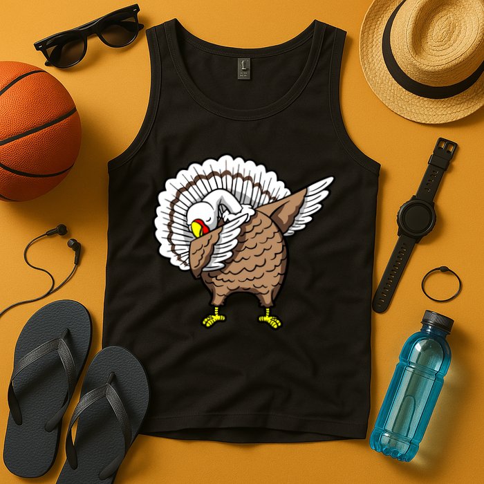 Dabbing Turkey Funny Thanksgiving Day Tank Top