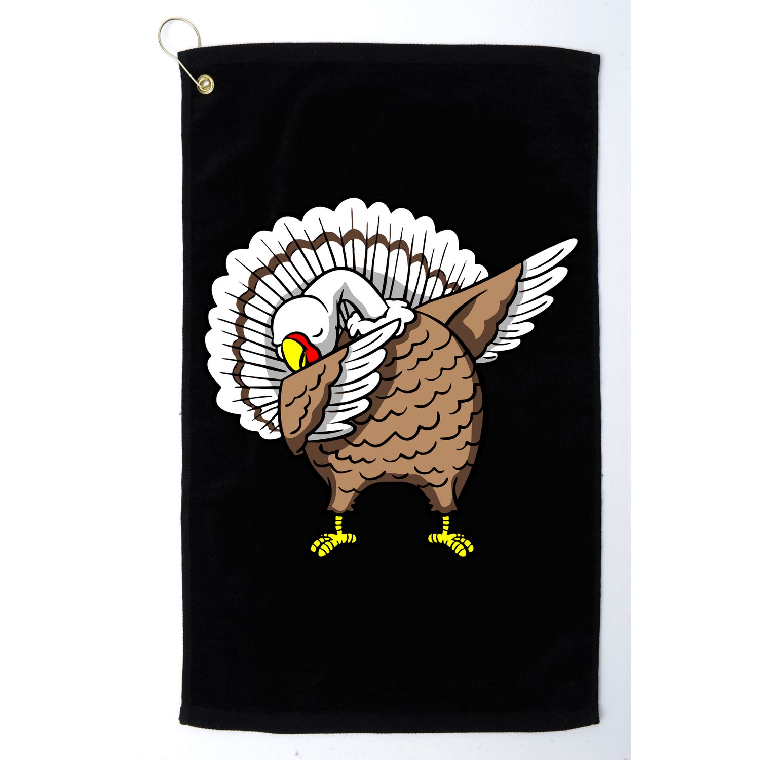 Dabbing Turkey Funny Thanksgiving Day Golf Towel