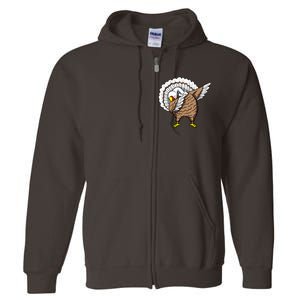 Dabbing Turkey Funny Thanksgiving Day Full Zip Hoodie