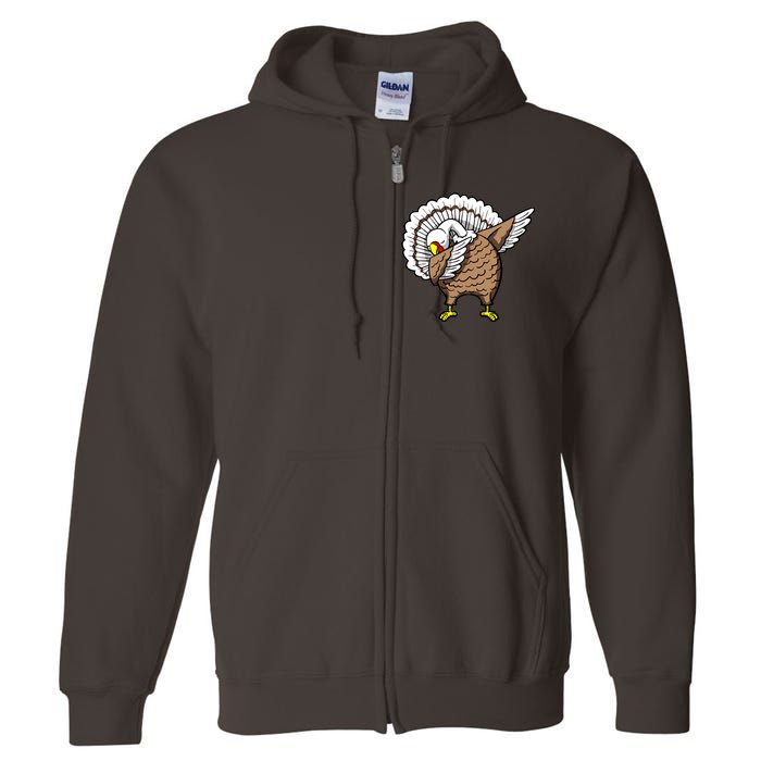 Dabbing Turkey Funny Thanksgiving Day Full Zip Hoodie