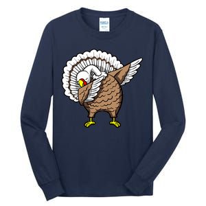 Dabbing Turkey Funny Thanksgiving Day Tall Long Sleeve T-Shirt