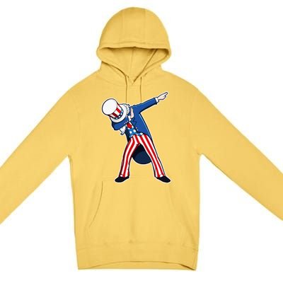 Dabbing Uncle Sam 4th of July Independence Day Premium Pullover Hoodie