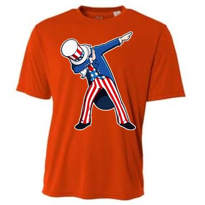 Dabbing Uncle Sam 4th of July Independence Day Cooling Performance Crew T-Shirt