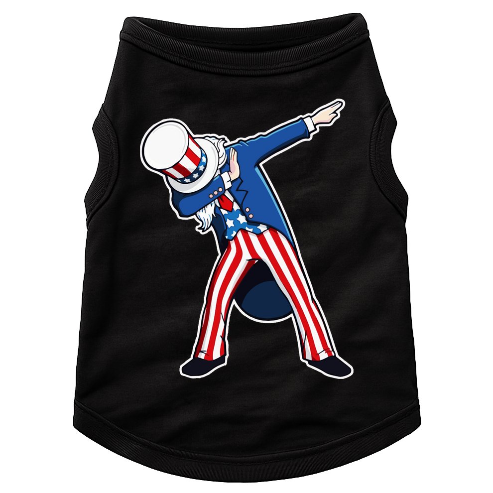 Dabbing Uncle Sam 4th of July Independence Day Doggie Tank