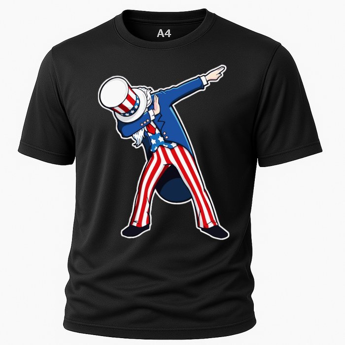 Dabbing Uncle Sam 4th of July Independence Day Cooling Performance Crew T-Shirt