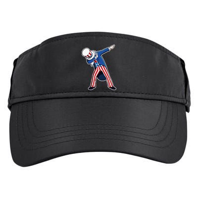 Dabbing Uncle Sam 4th of July Independence Day Adult Drive Performance Visor
