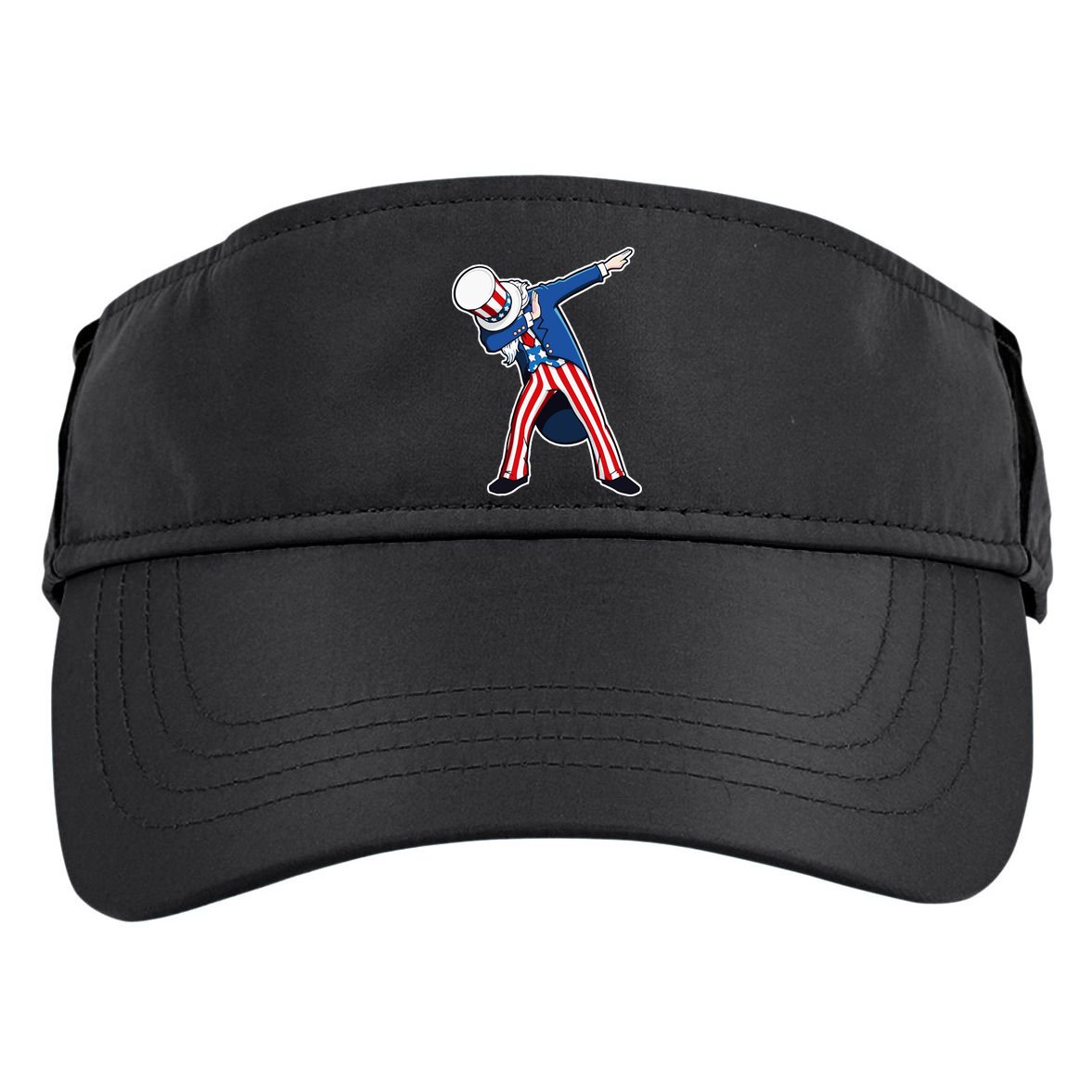 Dabbing Uncle Sam 4th of July Independence Day Adult Drive Performance Visor