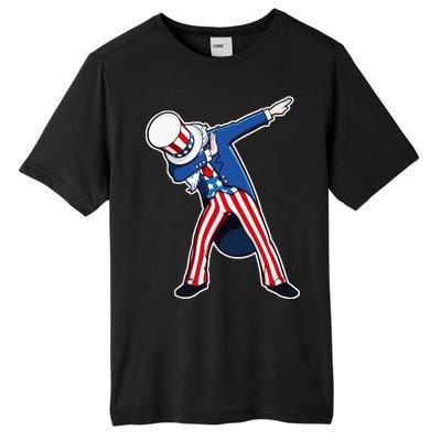 Dabbing Uncle Sam 4th of July Independence Day Tall Fusion ChromaSoft Performance T-Shirt