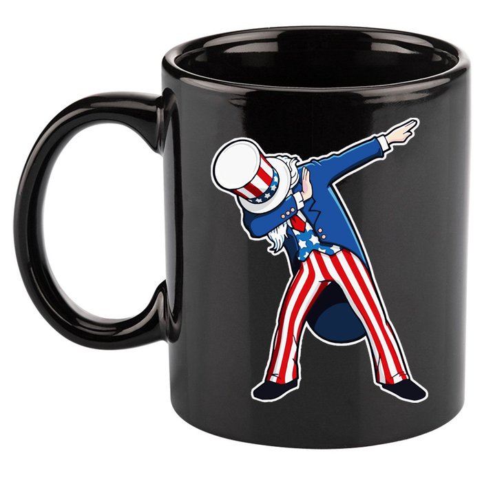 Dabbing Uncle Sam 4th of July Independence Day 11oz C Handle Ceramic Mug
