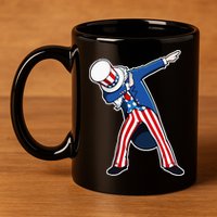 Dabbing Uncle Sam 4th of July Independence Day 11oz C Handle Ceramic Mug
